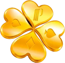 Goldenes Glückskleeblatt