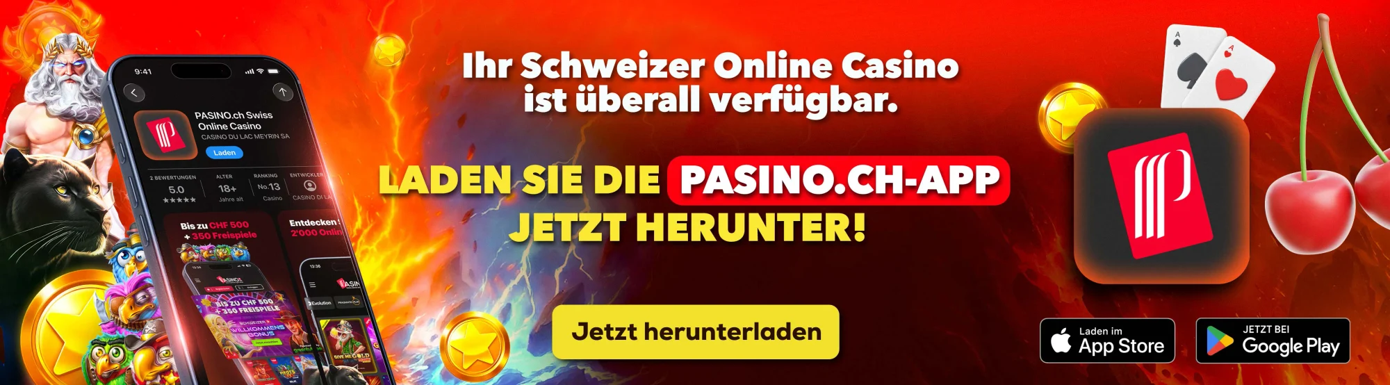 PASINO auf dem Smartphone